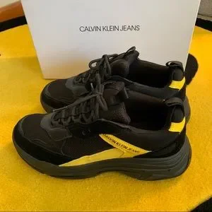 Calvin klein marvin trainers black shop